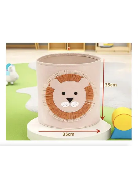 EEbaby Органайзер корзинка со львом для детских игрушек 35 см