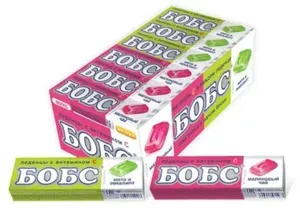 Леденцы Бобс "Микс", мята-эвкалипт и малиновый чай, с витамином С, 18 шт по 35 г