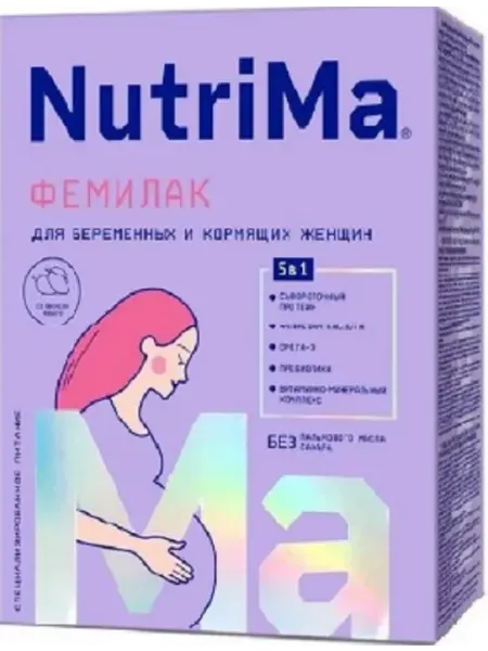 NutriMa Смесь Фемилак со вкусом манго для беременных женщин 350 -3шт