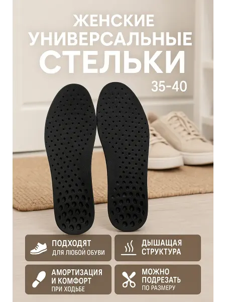 Айс-стор универсальные амортизирующие стельки для обуви 35–40