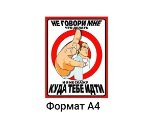 Наклейка в гараж не говори мне что делать