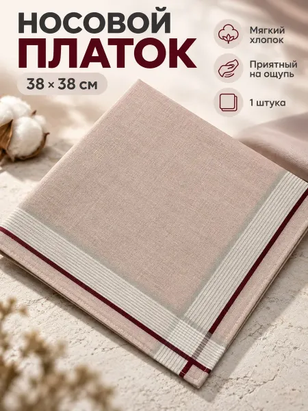 Pastel_lux Платок 38х38 см. носовой карманный 1 штука