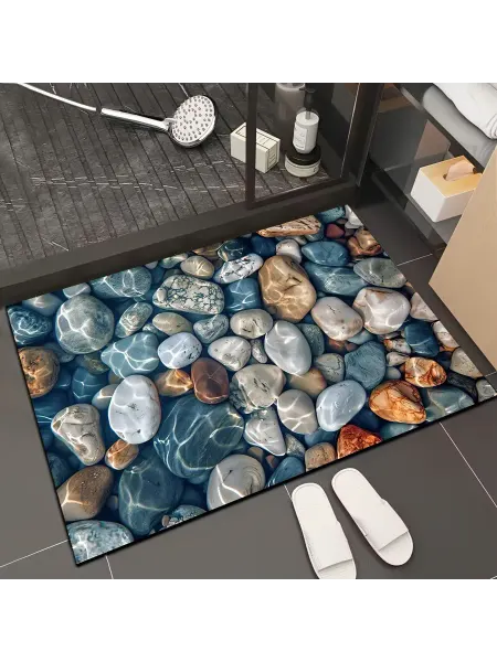 Коврик 3D для ванной и туалета впитывающий 50х80