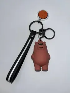 Брелок качественный на сумку Коричневый Мишка пузатый и милый 3D