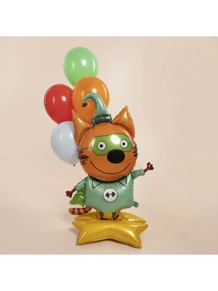 Шар 3D Фигура на подставке, Три Кота, Компот