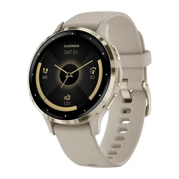 Умные спортивные смарт часы Garmin Venu 3S Soft Gold French Gray