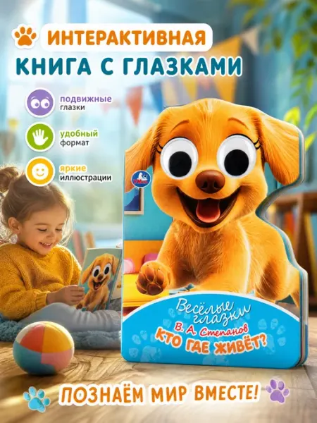 Умка Книжка детская Кто где живёт, Степанов