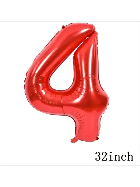Шар воздушный цифра 4 высота 81 см