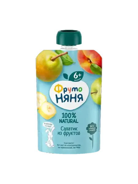 ФрутоНяня Пюре Фруктовый салатик 4 фрукта 90г