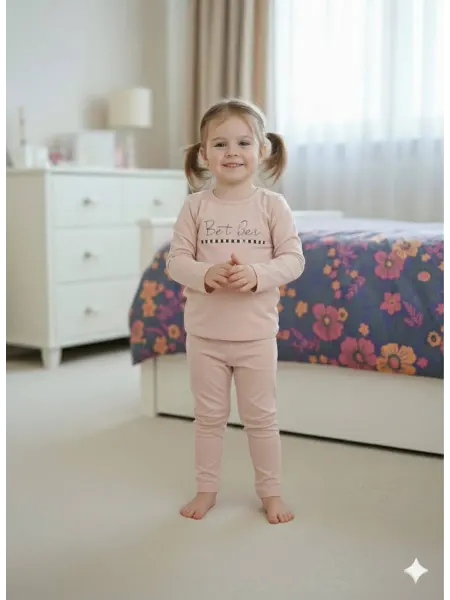 Пижама для 4 лет, хлопковый комплект лонгслив и брюки