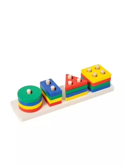 Деревянные развивающие игрушки, игрушка геометрической формы, деревянная игрушка