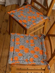 Галета на стул квадратная 40x40 ,Хаски Home 2 шт, серая тыква