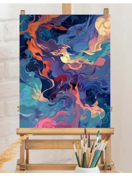 Art on Canvas Абстрактная картина Картина по номерам на холсте 40х50 см
