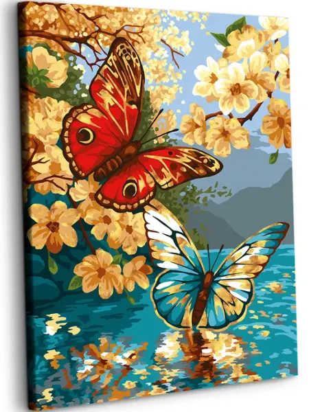 Art on Canvas Бабочки Картина по номерам на холсте 40х50 см