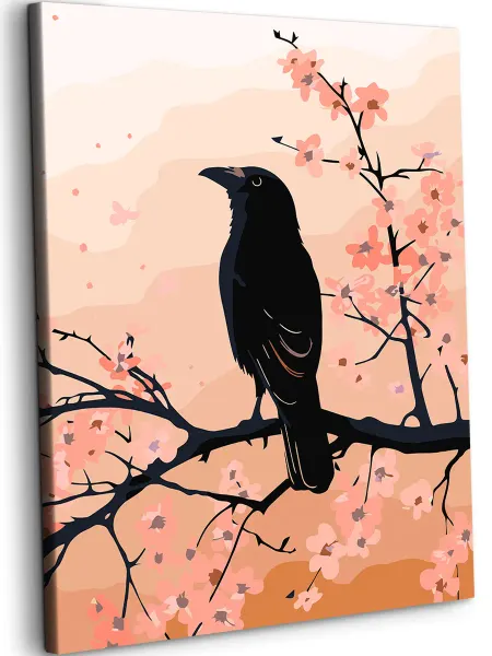 Art on Canvas Ворона Картина по номерам на холсте 40х50 см