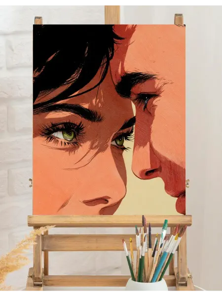 Art on Canvas Глаза Картина по номерам на холсте 40х50 см