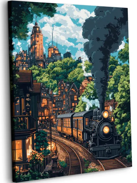 Art on Canvas Городской маршрут Картина по номерам на холсте 40х50 см