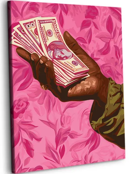 Art on Canvas Доллары Картина по номерам на холсте 40х50 см