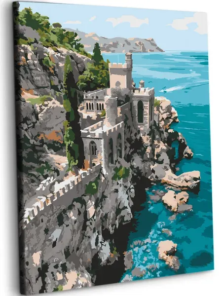 Art on Canvas Сказочный замок Картина по номерам на холсте 40х50 см