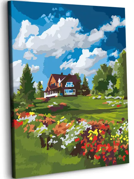 Art on Canvas Летний пион Картина по номерам 40х50 см