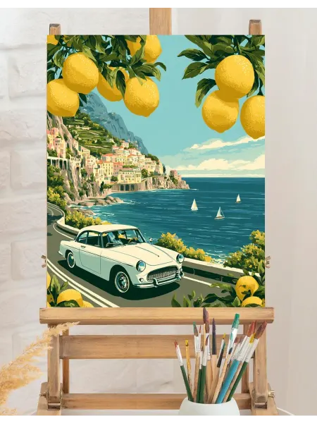 Art on Canvas Солнечный маршрут Картина по номерам на холсте 40х50 см