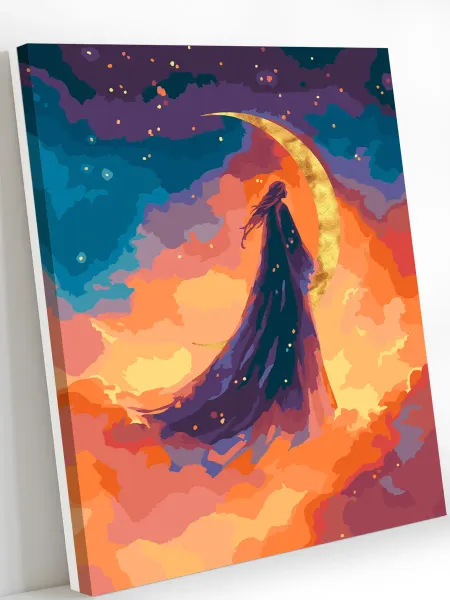 Art on Canvas Золотой месяц Картина по номерам на холсте 40х50 см
