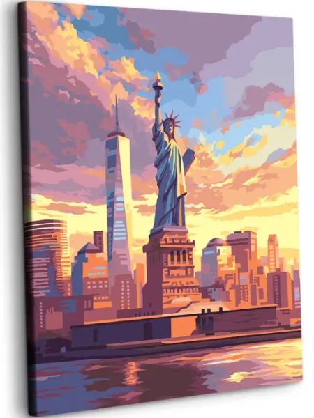 Art on Canvas Нью-Йорк Картина по номерам на холсте 40х50 см