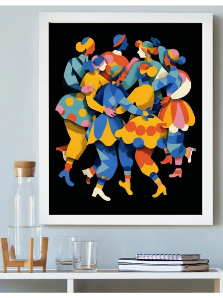 Art on Canvas Скоморохи Картина по номерам на холсте 40х50 см