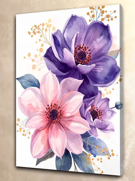 KartRin Art Картина по номерам Цветы 40х50
