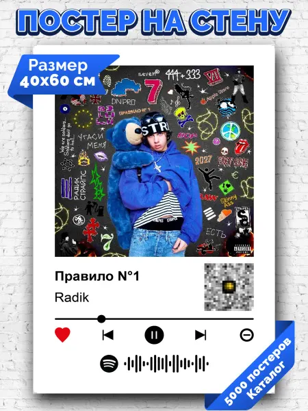 Arthata-spotify постер Спотифай постер Спотифай постер Radik - Правило N°1 40х60