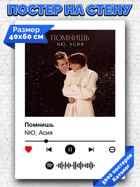 Arthata-spotify постер Спотифай постер Спотифай постер NЮ Асия - Помнишь 40х60