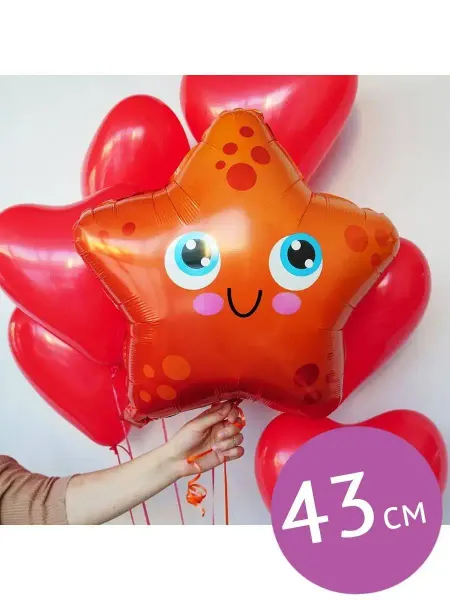 ANAGRAM Воздушный шар фигурный, Морская звезда, 43х40 см