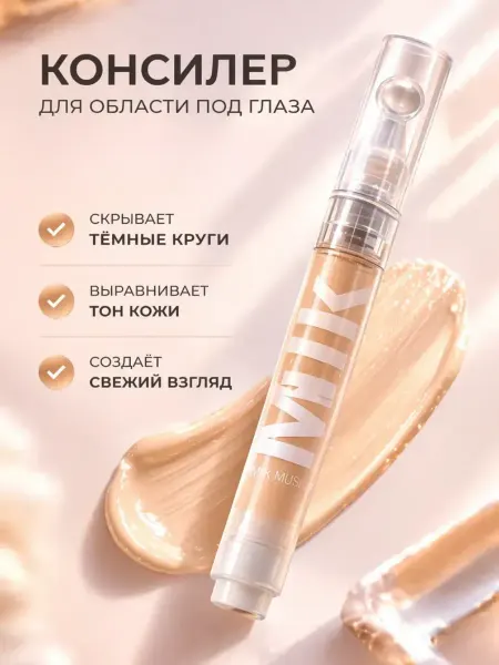 МИСВБ консилер роликовый под глаза от темных кругов маскирующий