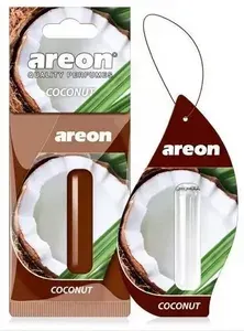 Ароматизатор для автомобиля / Освежитель воздуха "AREON" LIQUID 5 ML Coconut /Кокос, подвесной гелевый 704-LR-18