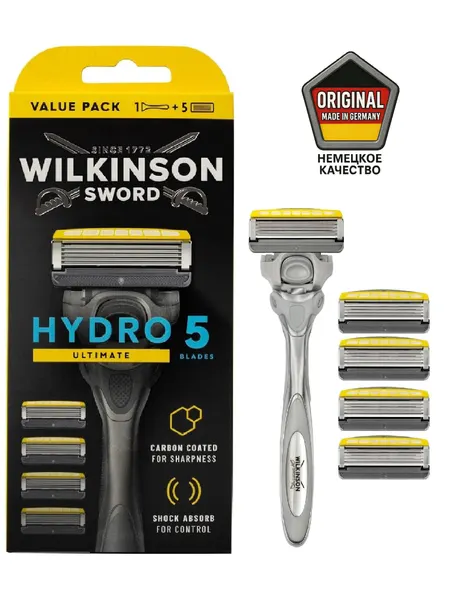 Wilkinson Sword Hydro 5 Ultimate Бритвенный мужской станок c 5 кассетами