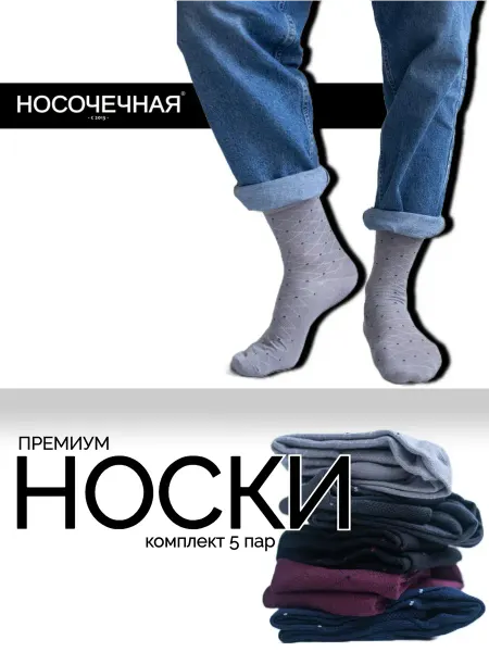 Носочечная мужские носки классические 5 пар