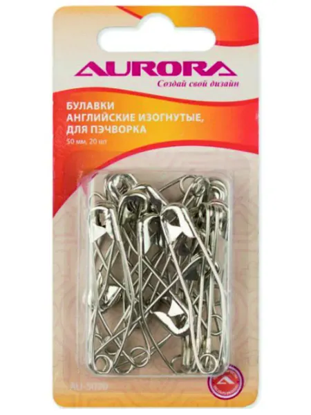 Aurora Булавки английские изогнутые 50 мм