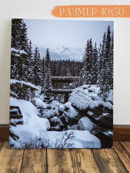 Интерьерная картина Аниме Картина Зимний пейзаж 50x40