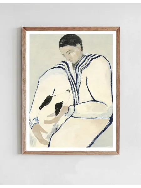 Onllyart Постер Человек и собака 50x70