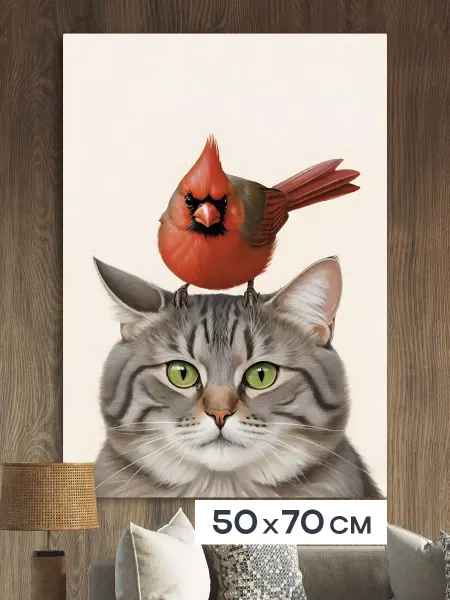 PIPLART Картина 50x70 см. на стену интерьерная "Хищник"