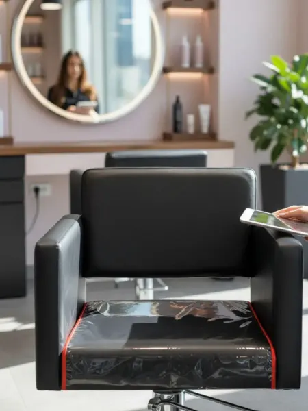 BD Beauty Design Чехол силиконовый на сиденье кресла, 52х100 см, фиолет кант