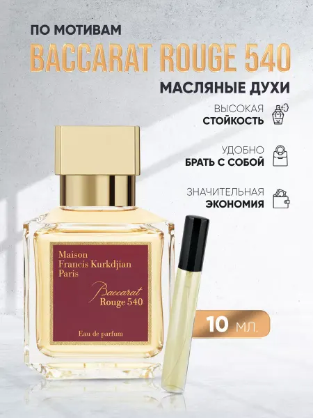 Aromatov Perfumery Масляные духи Baccarat Rouge 540 3 мл миск