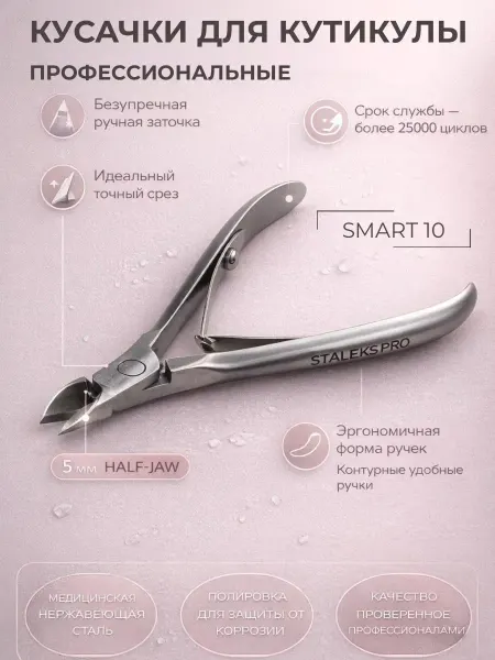 МГТ23 Кусачки для кутикулы профессиональные маникюрные 5мм