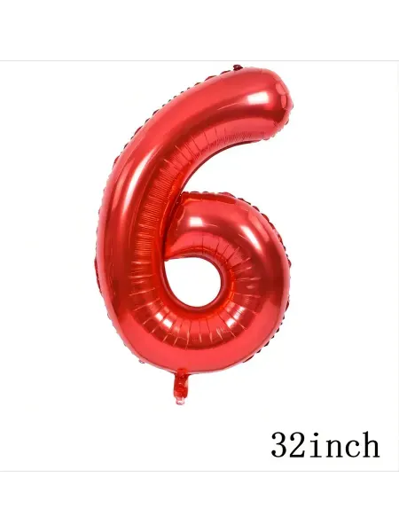 Шар воздушный цифра 6 высота 81 см