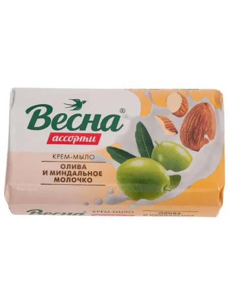 Туалетное мыло ВЕСНА Ассорти Олива и миндальное молочко 6088