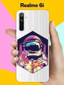 Силиконовый чехол Космонавт на realme 6i