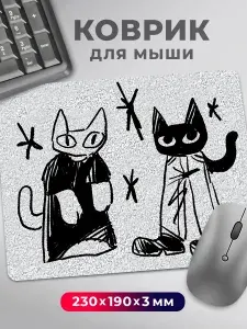 Коврик для мышки с прикольными Котами граффити котики