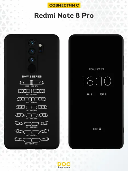 DesignOnCase Чехол на Xiaomi Redmi Note 8 Pro с принтом BMW