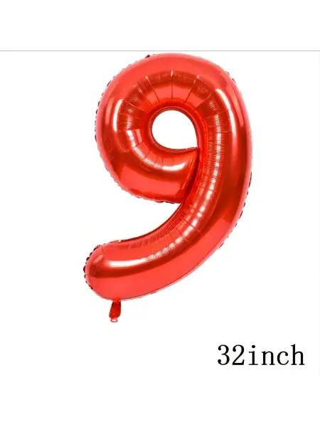 Шар воздушный цифра 9 высота 81 см