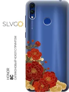 Силиконовый чехол на Honor 8C с принтом Золото и покой, trn